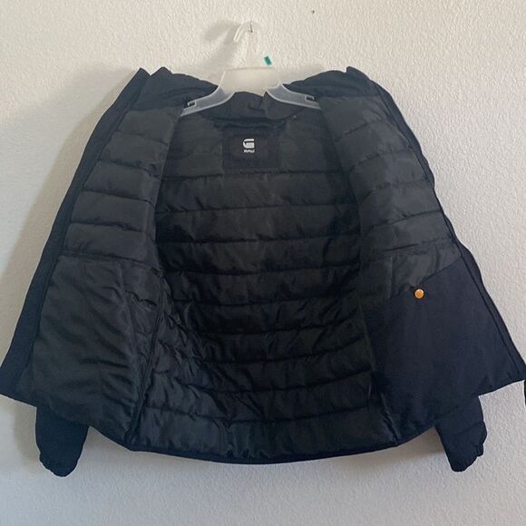 G STAR RAW Men’s Padded Hooded Black Jacket Size S - Picture 6 of 9